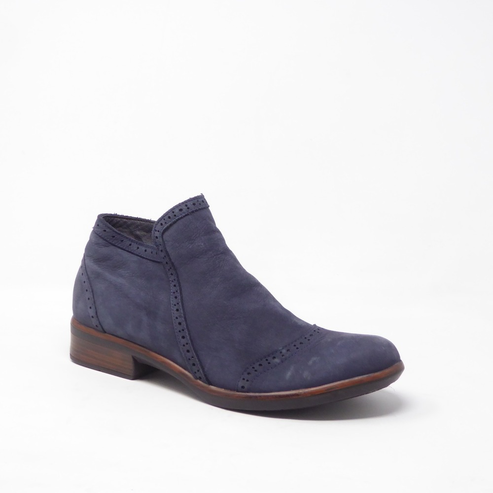 Naot Women Nefasi Ankle Boots Blue Leather Brogue Wingtip Size 41 / 10